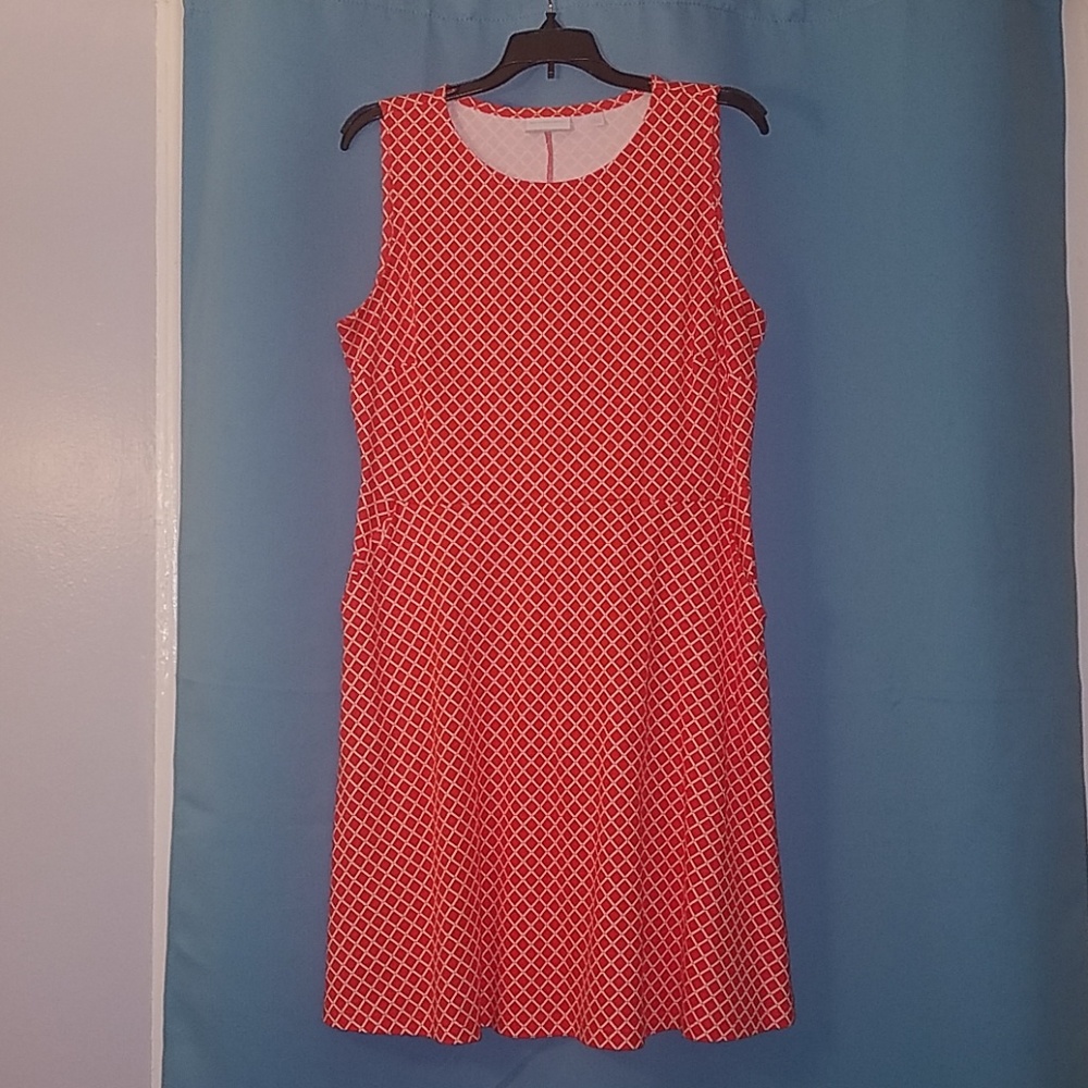 New York & co. red and white dress